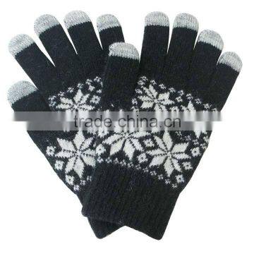 Fashion Jacquard Touch Screen Gloves Phone Gloves