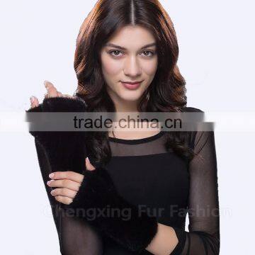 CX-A-08C Wholesale Winter Douable Face Ladies Mink Fur Winter Gloves photo-3