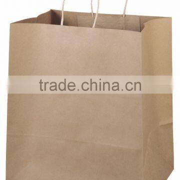 BROWN PAPER BAG WITH HANDLES / NAME AND LOGO PRINTED photo-2