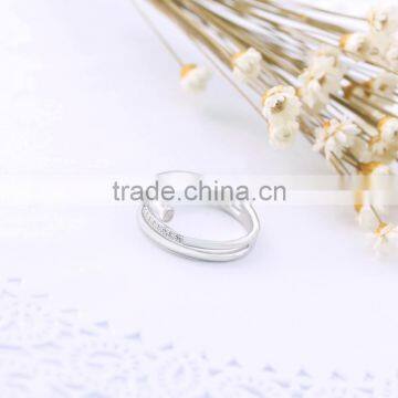 Ally Express Cheap Wholesale High-end S925 Silver Jewelry AAA+ Zirconia Adjustable Finger Nail Ring photo-3