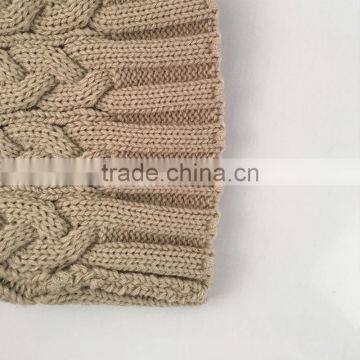 Myfur Cable Knit Hat Wholesale Beanie Cap With Raccoon Fur Pom Poms