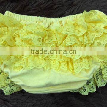 RANDOM DELIVERY ONLY Baby Girls Lace Bloomers Infant Bloomers Baby Bloomers Baby Shorts Girls Lace Ruffle Diaper Cover photo-3