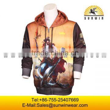 Colorful Sport Hoodies Custom Sublimation Printed Zip up Hoody for Men photo-4