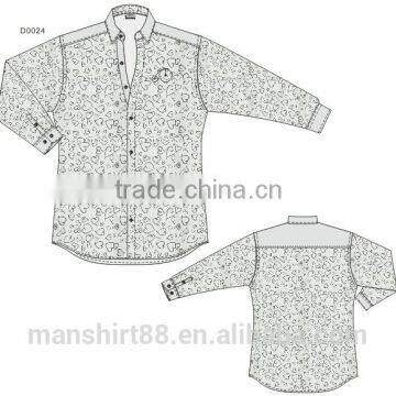 custom print slim fit shirt