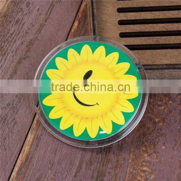 Cute Desigh Sunflower Pattern Round ID Card Holders photo-3