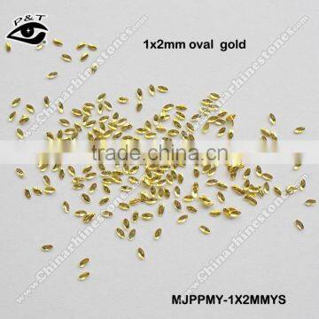 1x2mm Oval Shape Tiny Metal Studs for Nail Decorations photo-2