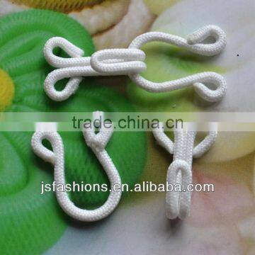 Fashion big size fabric coated hook and eyes fateners white color