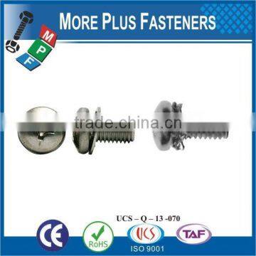 Taiwan Stainless Steel Copper Brass Aluminum Square Washer Hex Head Sem Screw