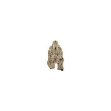 3D Camouflage Dress With Hooded, Jacket, Trouser, 100% Polyester Mesh Camo Ghillie Suit Poncho