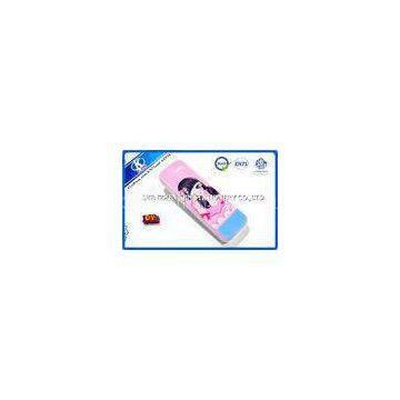 21.5*7*2.8cm Pink Double Layer Plastic Plain Pencil Cases For Girl With EN71 Certification