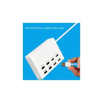 multi port usb charging hub hotel desktop 8 port fast charger with cable