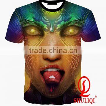 European Style Manufacturing Human face 3D printed T-Shirts