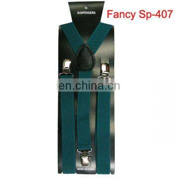 Plain color elastic gallus suspenders