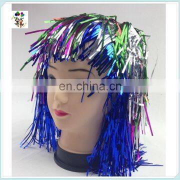 Cheap Carnival Party Unisex Short Mardi Gras Tinsel Wigs HPC-0055