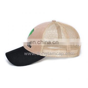 Trucker caps cotton twill/plastic mesh