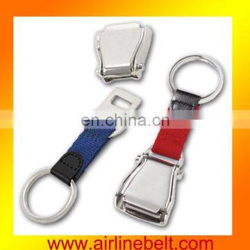 Seatbelt airplane buckle key chains, airline opener keychain