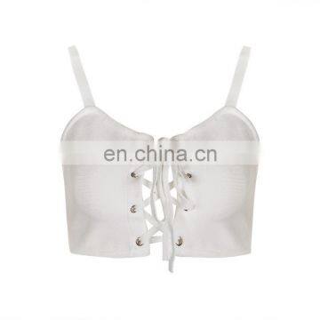 Sexy Ladies Cut-Out Lace up Bra Bralette Bustier Corset Vest Blouse Tank Crop Tops photo-5