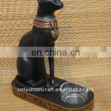 Egyptian decoraion polyresin candle holder