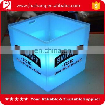 High quality ps led flashing ice bucket with customized logo for bar