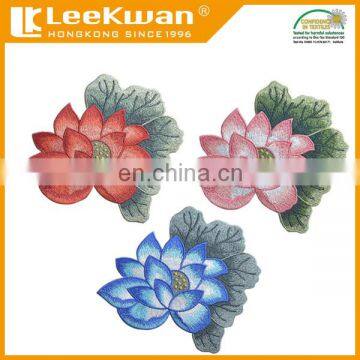 Lotus/Water Lily Flower Embroidery Patch/Rose Applique