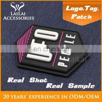 Custom newest pvc name badge for clothing