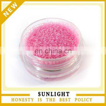 nail art glass mini pink caviar beads