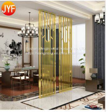 JYFQ0163 Kitchen Garden Living Furniture Designs Partition Panel Lattice Screen Metal Carved Wood Room Divider