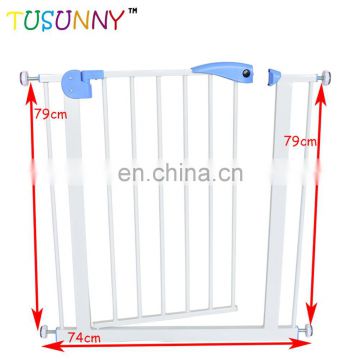 Provides safety in extra-wide spaces metal baby safety gate