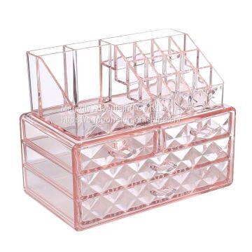 Two Layer Acrylic Container Nail Polish Display Shelf Makeup Case Cosmetic photo-3