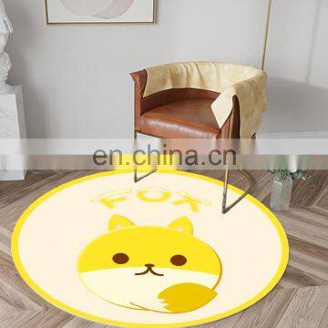 Household manufacturers non-slip round rubber backed washable kitchen custom printed rugs mat