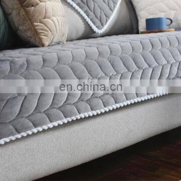 Hot Sale Plush Antiskid Sofa Cover Set, Modern Simple Style Sofa Mat For Living Room photo-2