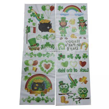 Saint Patrick's Day Temporary Tattoo Stickers For Man Women Four Leaf Clover Fake Tattoo For Woman Waterproof Tattoos Green photo-3