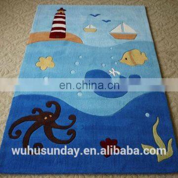 Best Selling Acrylic Polyester Modern Children Hand Made Carpet Custom Kids Rugs for Home Room