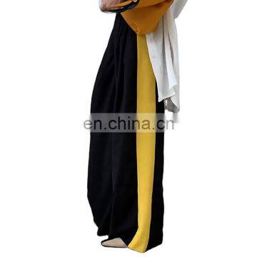 High Waist Large Size Long Wide Leg Casual Hit Color Long Trousers Women