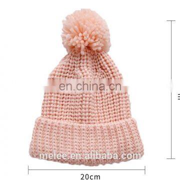 Winter Hats For Kids Pompom Fur Knitted Beanie Cap Baby Children Fur Pom Pom Hat Girls Boys Warm Outdoor Ski Caps Bonnet photo-5