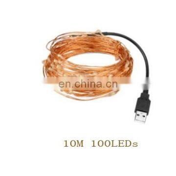 USB LED String Light 10M 100LED Fairy Lights Copper Silver Wire for Wedding Christmas Holiday Dec photo-2