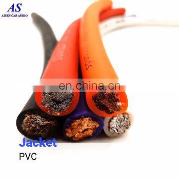 super flexible 0 ga ofc car audio power cable pvc jacket