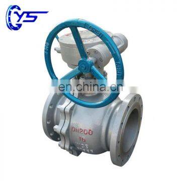 Casting WCB PN10/16 Fixed Type Ball Valve With Worm Gear For Gas