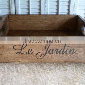 Custom Logo Vintage Wooden Crate,Rustic Painted Wood Crates