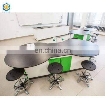 School Laboratory Furniture Table And Chair Chemistry Laboratory Work Bench With Sink
