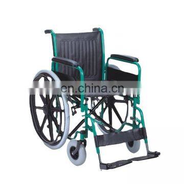 The cheapest price lightweight portable steel wheelchair for handicapped