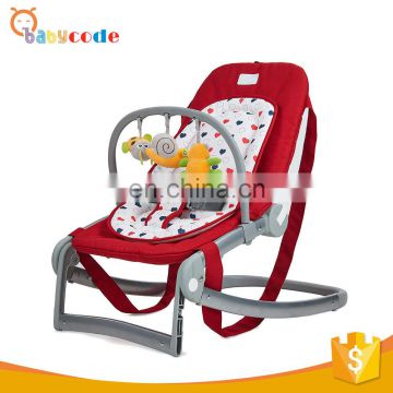 factory OEM aluminum alloy frame baby rocker chair with sling toys