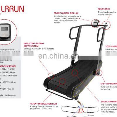 Manual Gym and Home Use Machine Gym Exercise Equipment Eco-friendly Running Machine Adjustable Mechanical Curved Treadmill photo-2