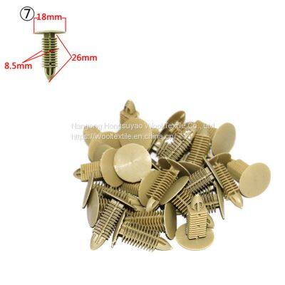 17mm-24.5mm Head Diameter Golden Push-type Fastener Plastic Auto Card Buckle photo-5