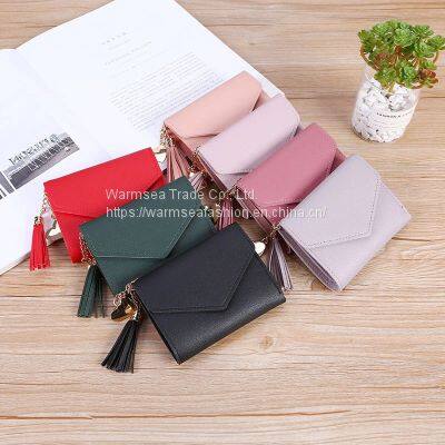 women‘s mini fashion durable leather wallets purses