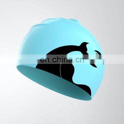 Oem Customized Logo Waterproof Neutral Adult Silicone Swimming Caps High Elastic Children Durable Swimming Caps photo-2