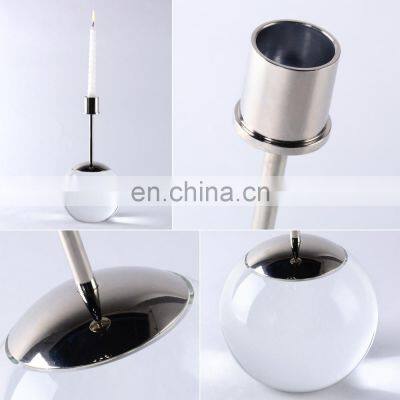 High End Globe Crystal Interior Home Decor Wedding Centerpieces Gift Crafts CandleSticks photo-5