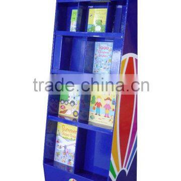 Elegant design logo printed custom cardboard book display stands