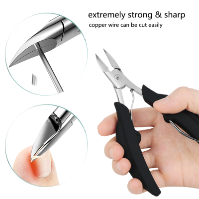 New Design Stainless Steel Ingrown Nail Clipper with Soft Grip