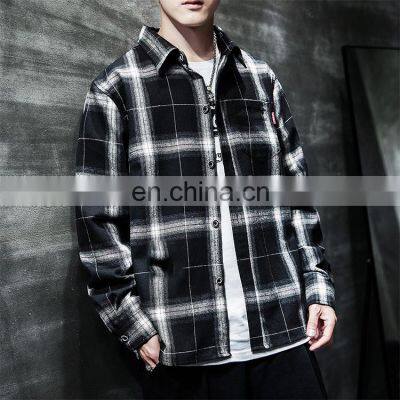 The New Trend Of 2021 Is Customizable Logo Hip Hop Plaid Shirt For Men